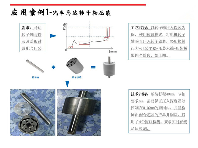 深圳伺服壓力機(jī)在馬達(dá)、電機(jī)、軸承壓裝上的應(yīng)用